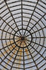 Naples, Italy, June 26, 2020 Galleria Umberto I of Italy, evocative internal image of the dome in the Gallery
