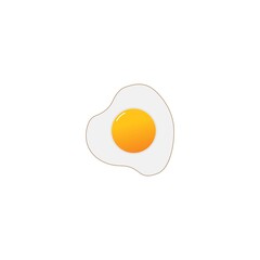 Delicious fried egg. Vector icon template