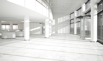 Eingangsbereich/ Foyer eines Gebäudes (3d rendering)
