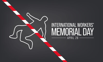 Vector illustration on the theme of International workers memorial day observed each year on April 28th across the globe.