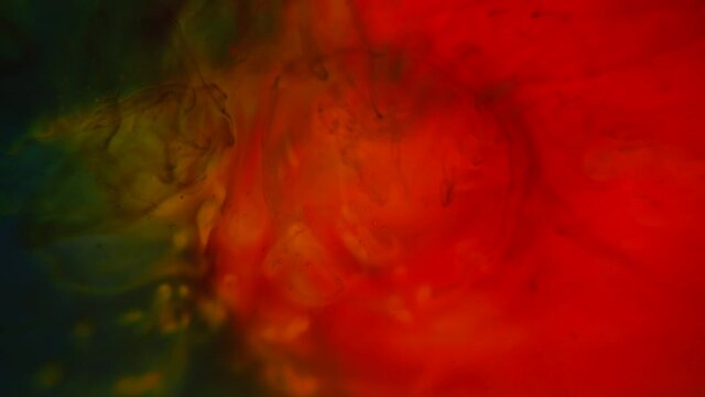 Video de macro de fluidos de colores
