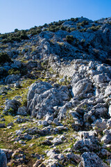 Mountain landscape with mountains in the distance
