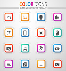 Home appliances icons set