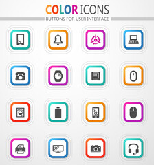 Home appliances icons set