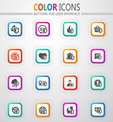 Insurance icons set