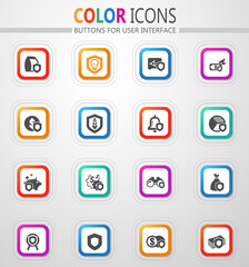 Insurance icons set
