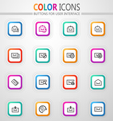 Mail icon set