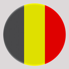 Fototapeta premium 3D Flag of Belgium on circle