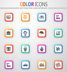 Post service icons set