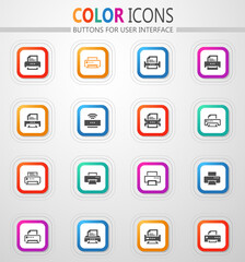 Print icons set