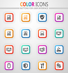 Repyer Diagnostics of computers icons set