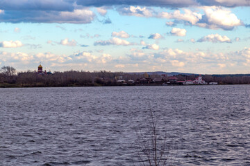 Gazebo on the pond embankment Tagil. Nizhny Tagil. Sverdlovsk region. Russia