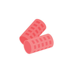 Curlers, icon, vector illustration isolated on white background