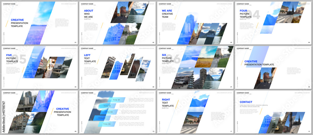 Poster minimal presentations design, portfolio vector templates with colorful gradient geometric background
