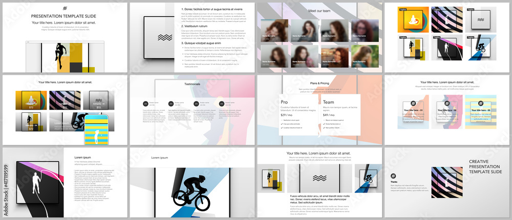 Poster vector templates for website design, presentations, portfolio. templates for presentation slides, le