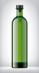 Color Glass Bottle on background. 