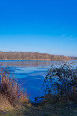 Dawn over the ice-covered Lake 
