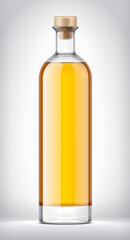 Glass Bottle on background. 