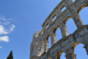 Obraz premium The roman amfiteater in Pula, Croatia