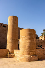 the Karnak temple of Luxor, Egypt. this was the largest temple complex of Amun-Ra god in ancient Thebes town