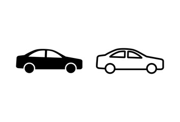 Fototapeta premium Car icon set. car vector icon. small sedan