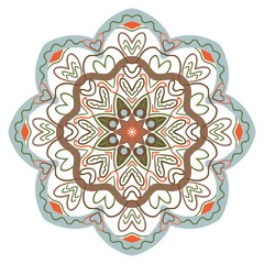 bright color circular pattern with hearts