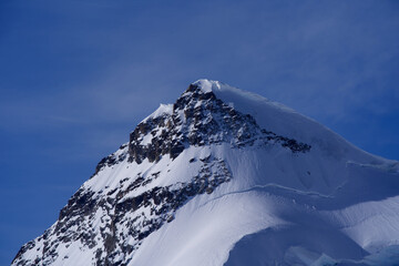 Mountain Rottalhorn seen from Jungfraujoch, top of Europe, Switzerland.