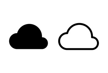 Cloud icon set. cloud vector icon