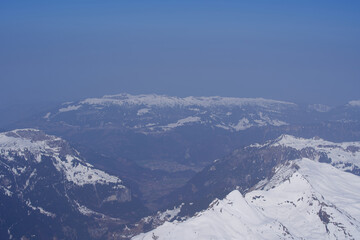 Beautiful panoramic view from Jungfraujoch, Switzerland.