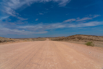 Road at Namib-Naukluft National Park , s a national park of Namibia