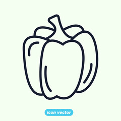 paprika icon. paprika vegetable symbol template for graphic and web design collection logo vector illustration