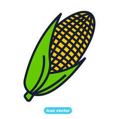 corn icon. corn vegetable symbol template for graphic and web design collection logo vector illustration