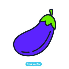 eggplant icon. eggplant vegetable symbol template for graphic and web design collection logo vector illustration