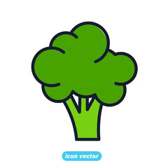 broccoli icon. broccoli vegetable symbol template for graphic and web design collection logo vector illustration