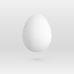 Vector realistic white egg. 3d isolated design element.