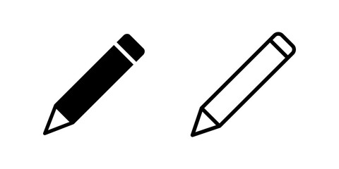 Pencil icon set. pen symbol. edit icon vector