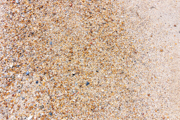 Sea gravel pebbles texture and background.