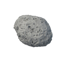 Asteroid (Planetoid, Rock, Stone) isolated on white Background.