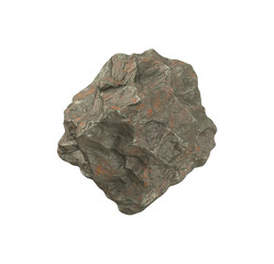 Meteorite (Planetoids, Space object, Stone, Rock) isolated on white Background.