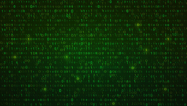 Matrix Digital Binary Code Background. Hacking Concept.