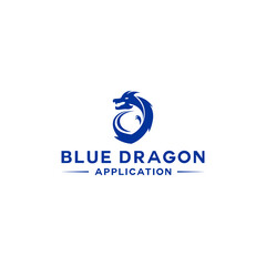 Dragon Logo technology. analysis and data app Vector Modern Symbol. Company Logo Design Inspiration.