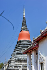 Ancient Buddhist  stupa at Phra Samut Chedi Temple in Samut Prakan province, Thailand