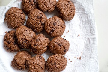 chocolate chip cookies on a plate