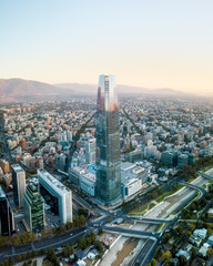 Naklejka na ściany i meble Costanera Center building Santiago Chile