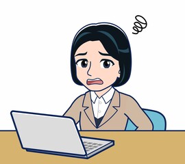 ビジネススーツを着た若い女性