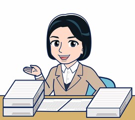 ビジネススーツを着た若い女性