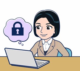 ビジネススーツを着た若い女性