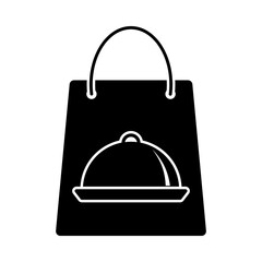 Paper Bag With Cloche Icon