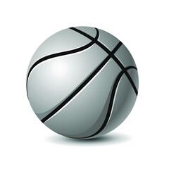 Basketball ball on white background in vector EPS10