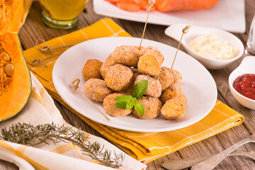 Pumpkin chicken meatballs. 